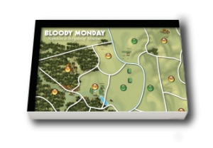 Bloody Monday mounted map